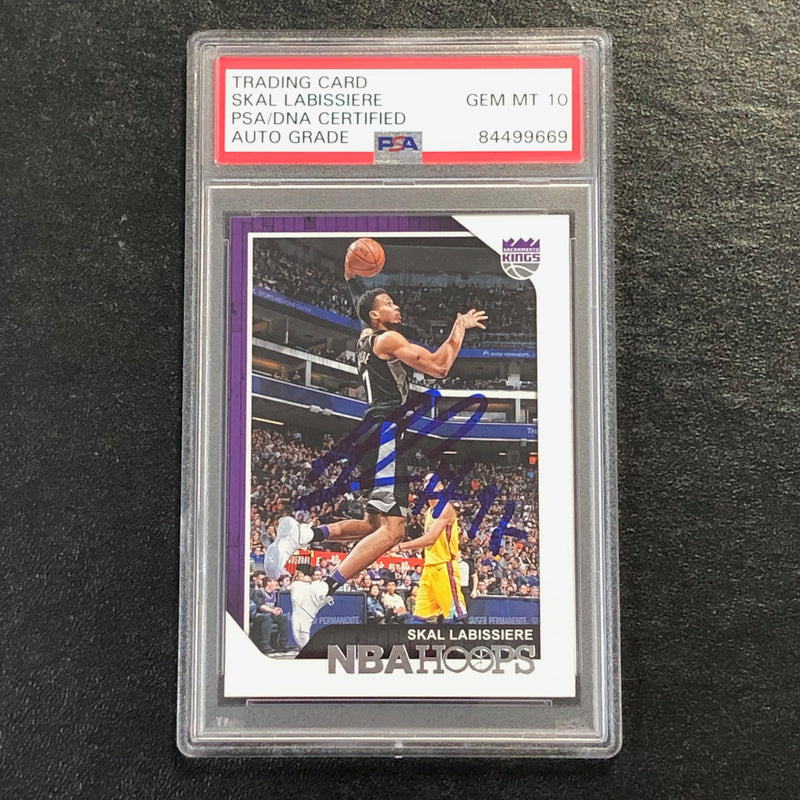 2018-19 NBA Hoops #57 Skal Labissiere Signed Card AUTO 10 PSA Slabbed Kings
