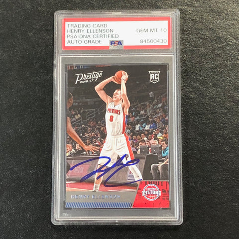 2016-17 Panini Prestige #167 Henry Ellenson Signed Card AUTO 10 PSA Slabbed Pistons RC