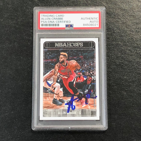 2017-18 NBA Hoops #230 Allen Crabbe Signed Card AUTO PSA Slabbed Nets