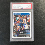 2017-18 NBA Hoops #117 Nikola Vucevic Signed Card AUTO PSA Slabbed Magic