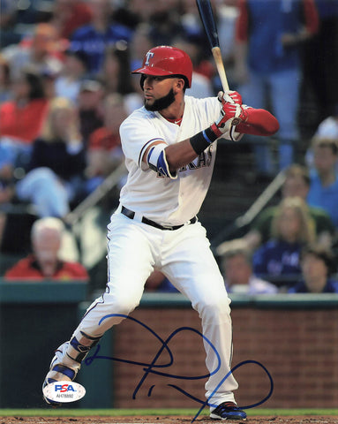 Nomar Mazara signed 8x10 photo PSA/DNA Texas Rangers Autographed