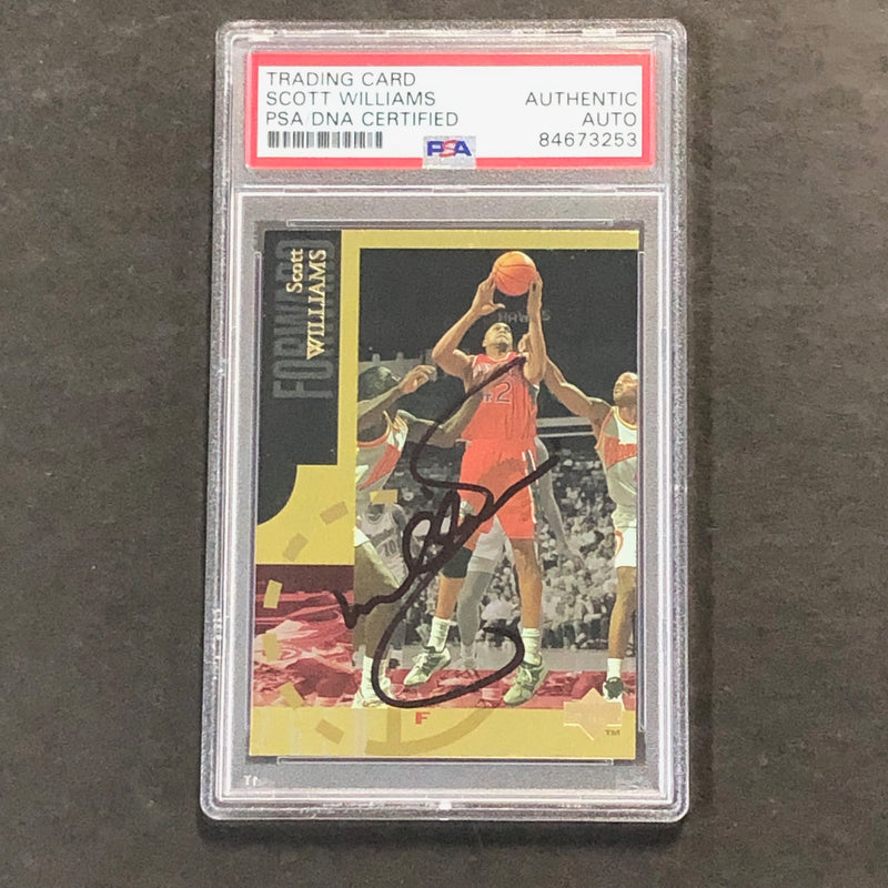 1996 Upper Deck #SE156 Scott Williams Signed Card AUTO PSA Slabbed 76ers
