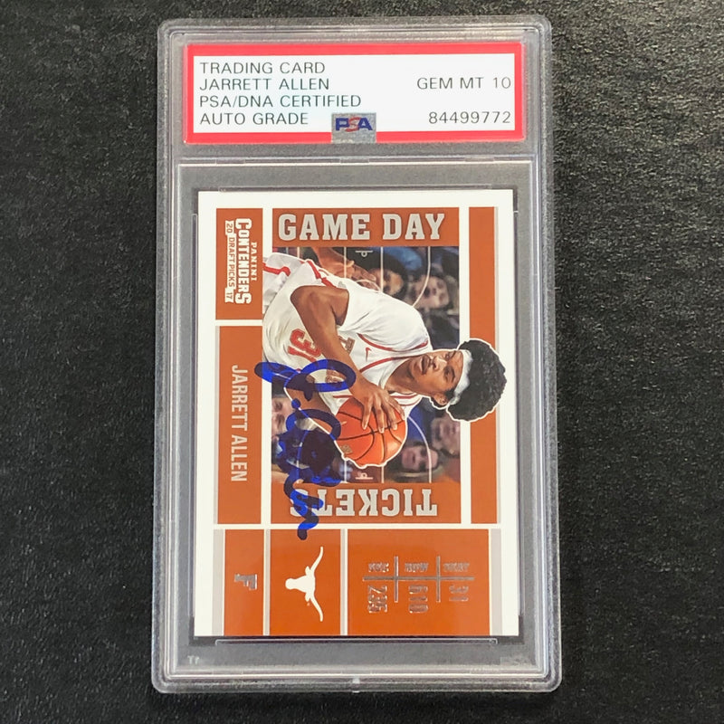 2017 Contenders Draft Picks Game Day #15 Jarrett Allen Signed Card AUTO 10 PSA Slabbed Texas Longhorns