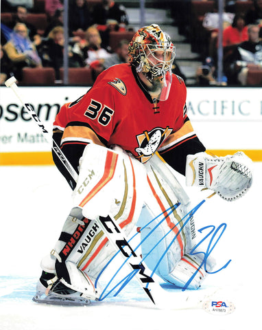 John Gibson signed 8x10 photo PSA/DNA Anaheim Ducks Autographed
