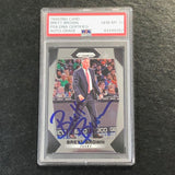 2017-18 Panini Prizm #10 Brett Brown Signed Card AUTO 10 PSA Slabbed 76ers