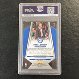 2017-18 Panini Prizm #10 Brett Brown Signed Card AUTO 10 PSA Slabbed 76ers