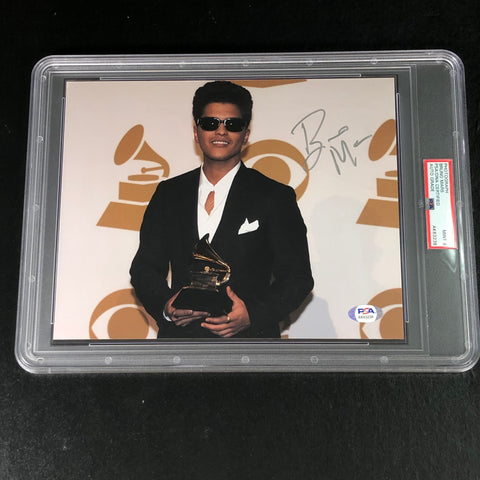 Bruno Mars Signed 8x10 Photo PSA Encapsulated Auto 9 Mint