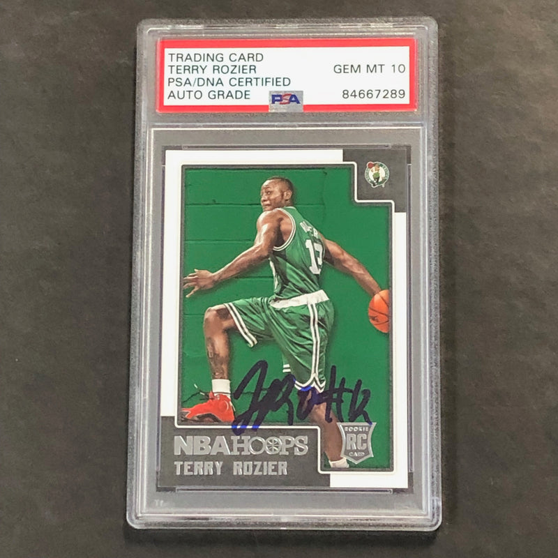 2015-16 NBA Hoops #274 Terry Rozier Signed Card AUTO GRADE 10 PSA/DNA Slabbed RC Celtics