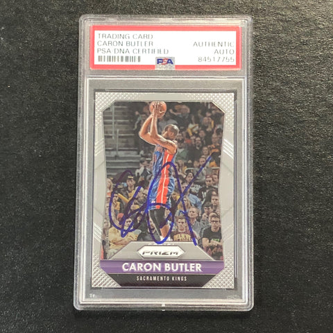 2015-16 Panini Prizm #217 Caron Butler Signed Card AUTO PSA Slabbed Kings