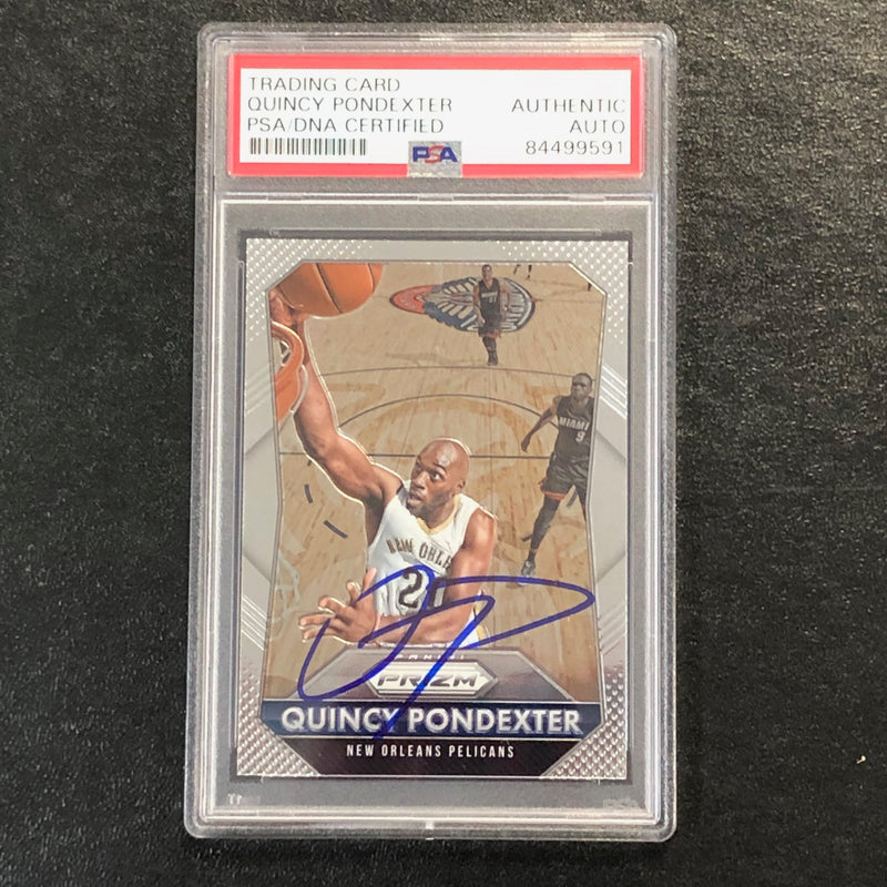 2015-16 Panini Prizm #105 Quincy Pondexter signed card PSA/DNA Pelicans Auto
