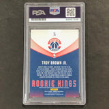 2018-19 Panini Donruss Rookie Kings #28 TROY BROWN JR. Signed Card AUTO GRADE 10 PSA RC Rookie Slabbed Wizards