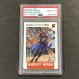 2015-16 NBA Hoops #134 Markieff Morris Signed Card AUTO GRADE 10 PSA Slabbed Suns