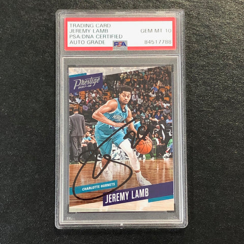 2017-18 Panini Prestige #50 Jeremy Lamb Signed Card AUTO 10 PSA Slabbed Hornets