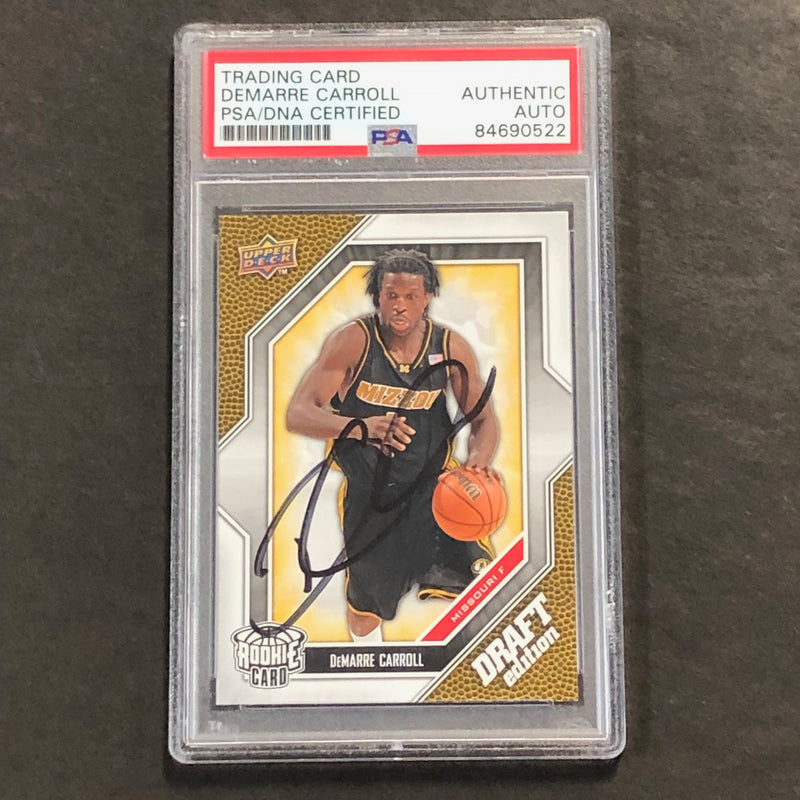 2009-10 Upper Deck Draft Edition #25 DeMarre Carroll Signed Card AUTO PSA Slabbed RC Mizzou