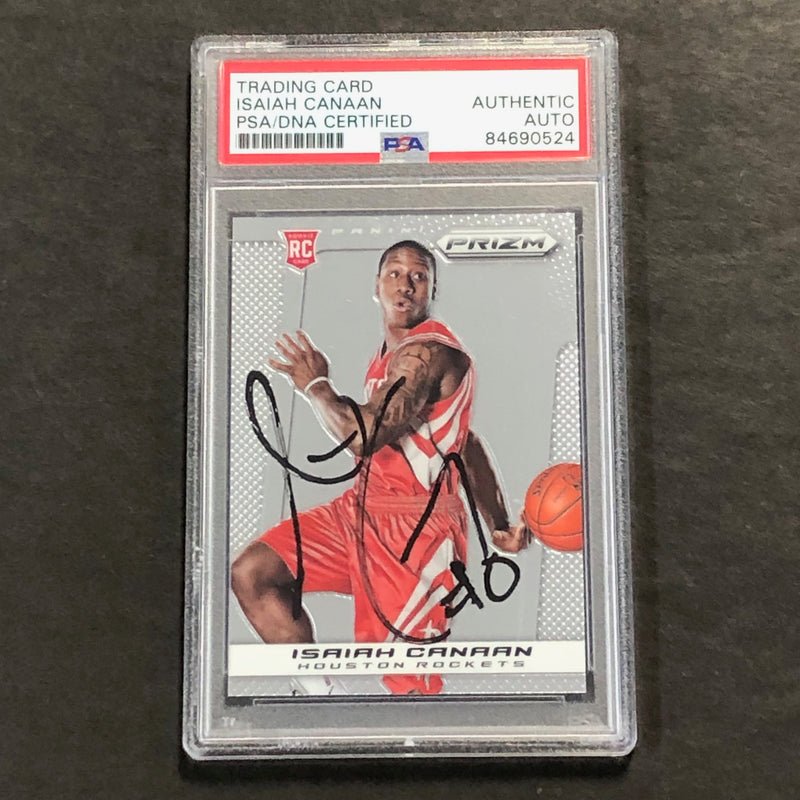 2013-14 PANINI PRIZM #274 ISAIAH CANAAN Signed Card AUTO PSA Slabbed RC Rockets