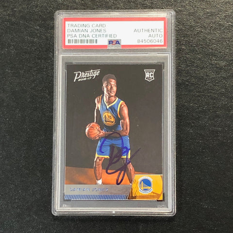 2016-17 Panini Prestige #177 Damian Jones Signed Card AUTO PSA/DNA Slabbed GSW RC