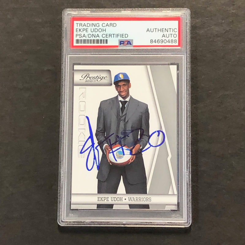 2010-11 Panini Prestige #156 Ekpe Udoh Signed Card AUTO PSA Slabbed RC Warriors