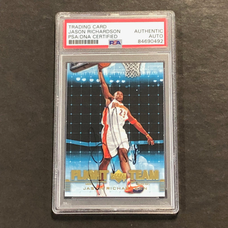 2006-07 Upper Deck Basketball #FT-JR Jason Richardson Signed Card AUTO PSA Slabbed Warriors