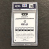 2017-18 NBA Hoops #231 Evan Turner Signed Card AUTO PSA Slabbed Trailblazers