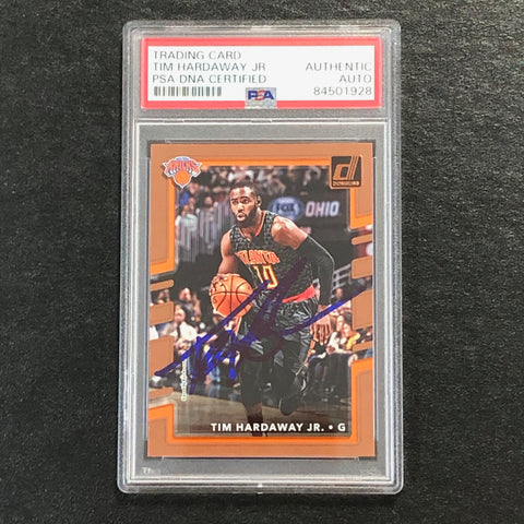 2017-18 Donruss #97 Tim Hardaway Jr. Signed Card AUTO PSA Slabbed Knicks