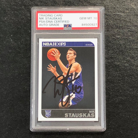 2014-15 NBA Hoops #268 Nik Stauskas Signed Card AUTO 10 PSA Slabbed RC Kings