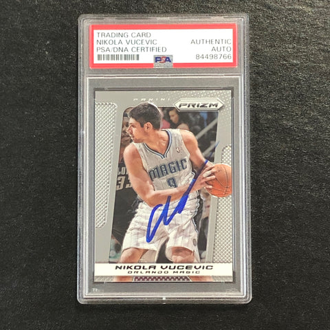 2013-14 Panini Prizm #125 Nikola Vucevic Signed Card AUTO PSA Slabbed Magic