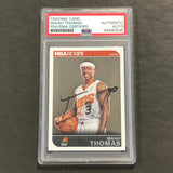 2014-15 NBA Hoops #256 Isaiah Thomas Signed Card AUTO Grade PSA Slabbed Suns