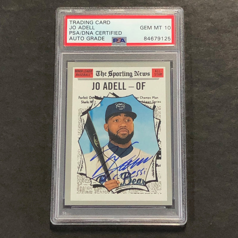 2020 Topps Minor League Baseball #187 Jo Adell Signed Card PSA Slabbed Auto GRADE 10 Angels