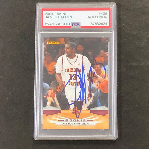 2009-10 Panini #400 James Harden Signed card PSA/DNA Autograph Slabbed RC