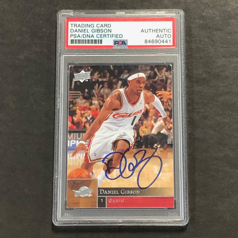 2009-10 Upper Deck Basketball #33 Daniel Gibson Signed Card AUTO PSA Slabbed Cavaliers