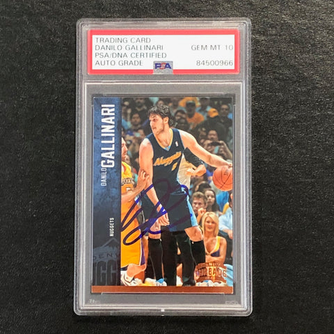 2012-13 Panini Threads #31 Danilo Gallinari Signed AUTO 10 PSA Slabbed Nuggets