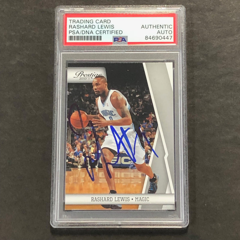 2010-11 Panini Prestige #87 Rashard Lewis Signed Card AUTO PSA/DNA Slabbed Magic
