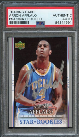 2007-08 Upper Deck First Edition #226 Arron Afflalo Signed Card AUTO PSA Slabbed Nuggets