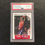 2015-16 NBA Hoops #197 Corey Brewer Signed Card AUTO 10 PSA Slabbed Rockets