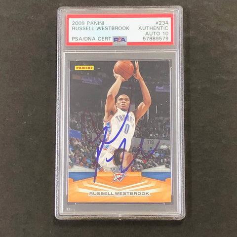 2009-10 Panini #234 RUSSELL WESTBROOK Signed Card AUTO 10 PSA/DNA OKC Thunder