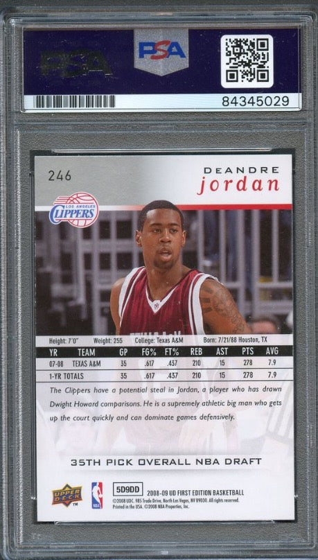 2008-09 Upper Deck First Edition #246 DeAndre Jordan Signed Card