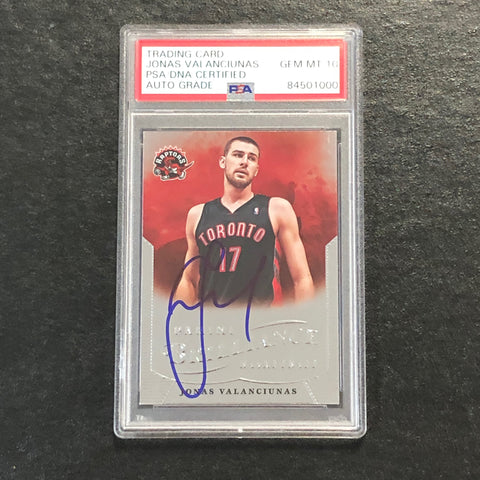 2012-13 Panini Brilliance #290 Jonas Valanciunas Signed Card AUTO 10 PSA Slabbed Raptors