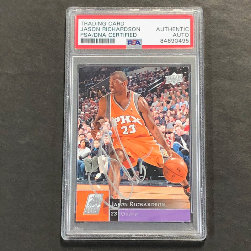 2009-10 Upper Deck Basketball #152 Jason Richardson Signed Card AUTO PSA Slabbed Suns