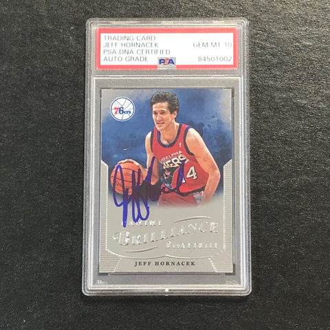 2012-13 Panini Brilliance #216 Jeff Hornacek Signed AUTO 10 PSA Slabbed 76ers