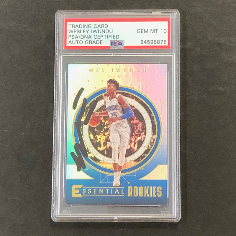 2017-18 Panini Essentials Rookies #6 Wes Iwundu Signed Card AUTO 10 PSA/DNA Slabbed RC Magic