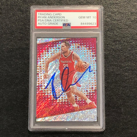 2017-18 Panini Revolution #39 Ryan Anderson Signed Card AUTO 10 PSA Slabbed Rockets