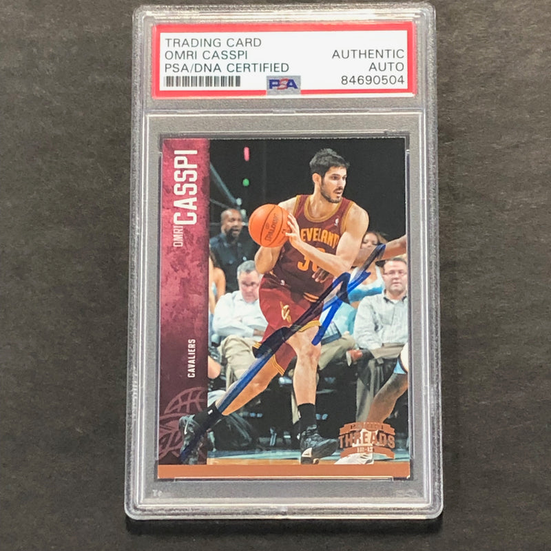 2012-13 Panini America #23 Omri Casspi Signed Card AUTO PSA/DNA Slabbed Cavaliers