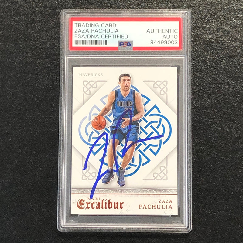 2015-16 Panini Excalibur #133 Zaza Pachulia Signed Card AUTO PSA Slabbed Mavericks