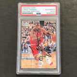 2008-09 Upper Deck Basketball #27 Tyrus Thomas Signed Card AUTO PSA Slabbed Bulls