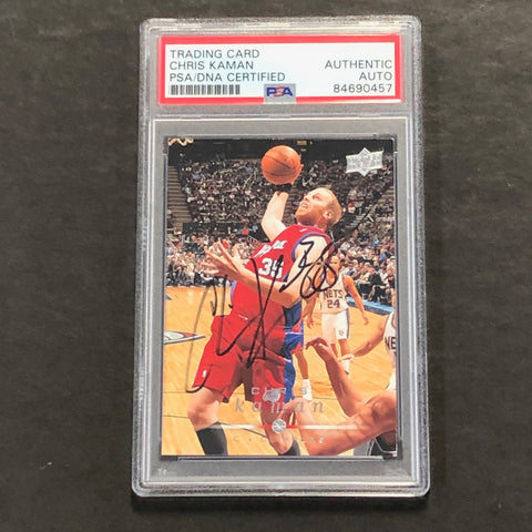 2008-09 Upper Deck Basketball #74 CHRIS KAMAN Signed Card AUTO PSA Slabbed Clippers