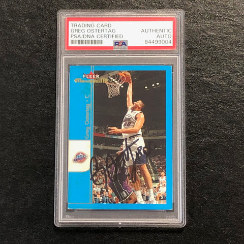 2001-02 Fleer Maximum #77 Greg Ostertag Signed Card AUTO PSA Slabbed Jazz