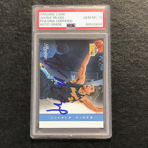 2012-13 Panini Prestige #4 JaVale McGee Signed AUTO 10 PSA Slabbed Nuggets