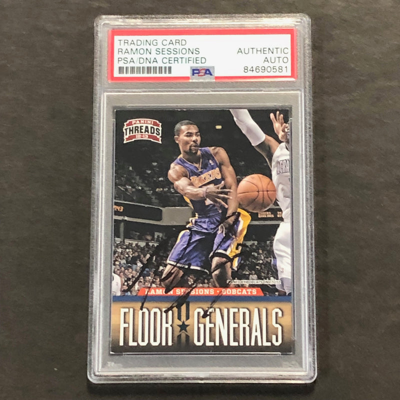 2012-13 Panini Threads #16 Ramon Sessions Signed AUTO PSA Slabbed Bobcats