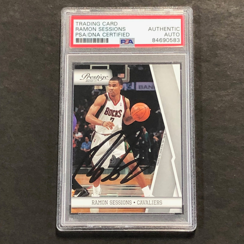 2010-11 Panini Prestige #68 Ramon Sessions Signed AUTO PSA Slabbed Cavaliers