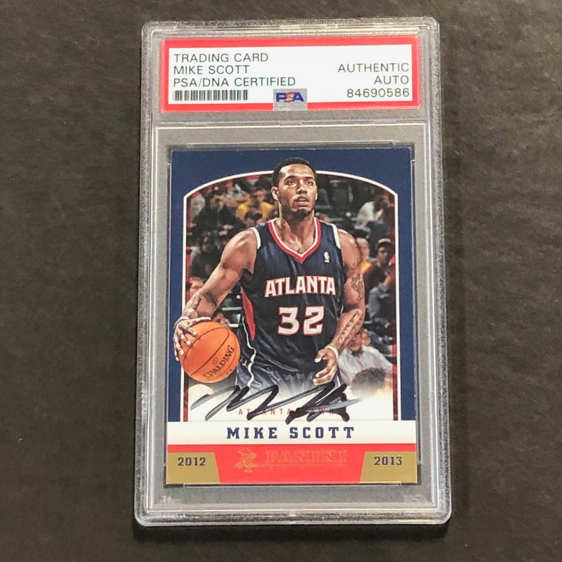 2012-13 Panini Basketball #228 Mike Scott Signed Card Auto PSA Slabbed Hawks
